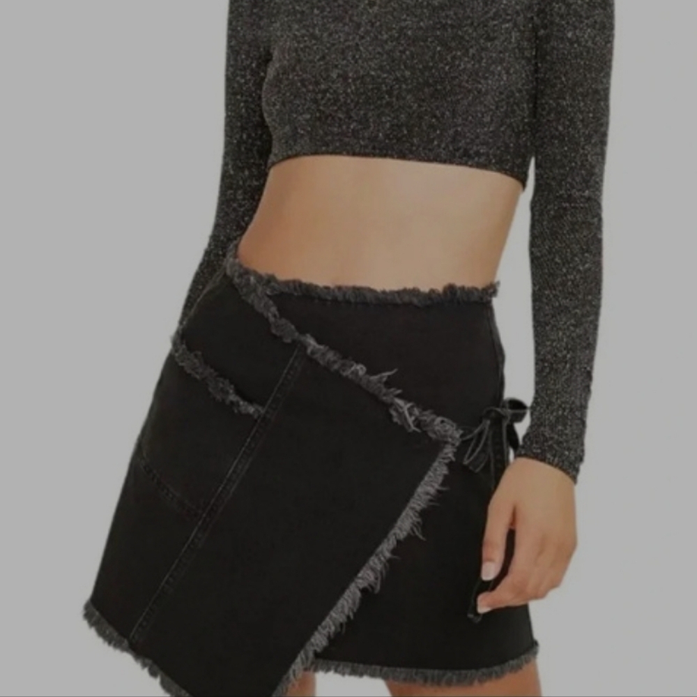 Urban Outfitters Black Denim Skirt
